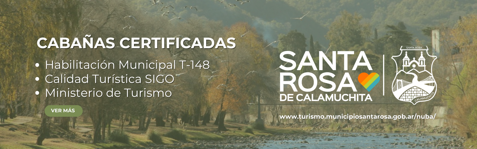 Cabañas Certificadas - Habilitación Municipal T-148, Calidad Turística SIGO, Ministerio de Turismo - Santa Rosa de Calamuchita