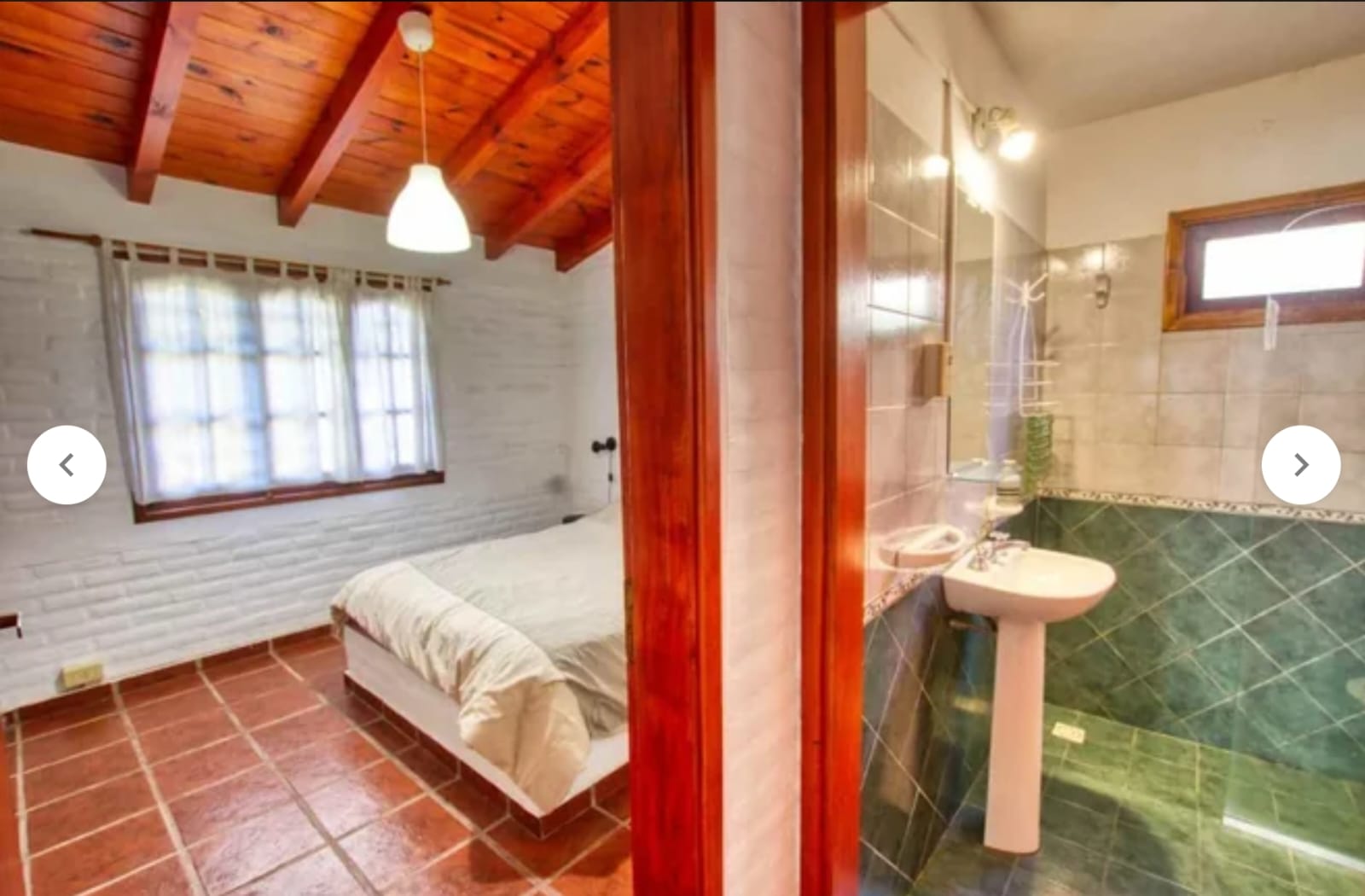 Cabaña Familiar - Dormitorio y baño moderno