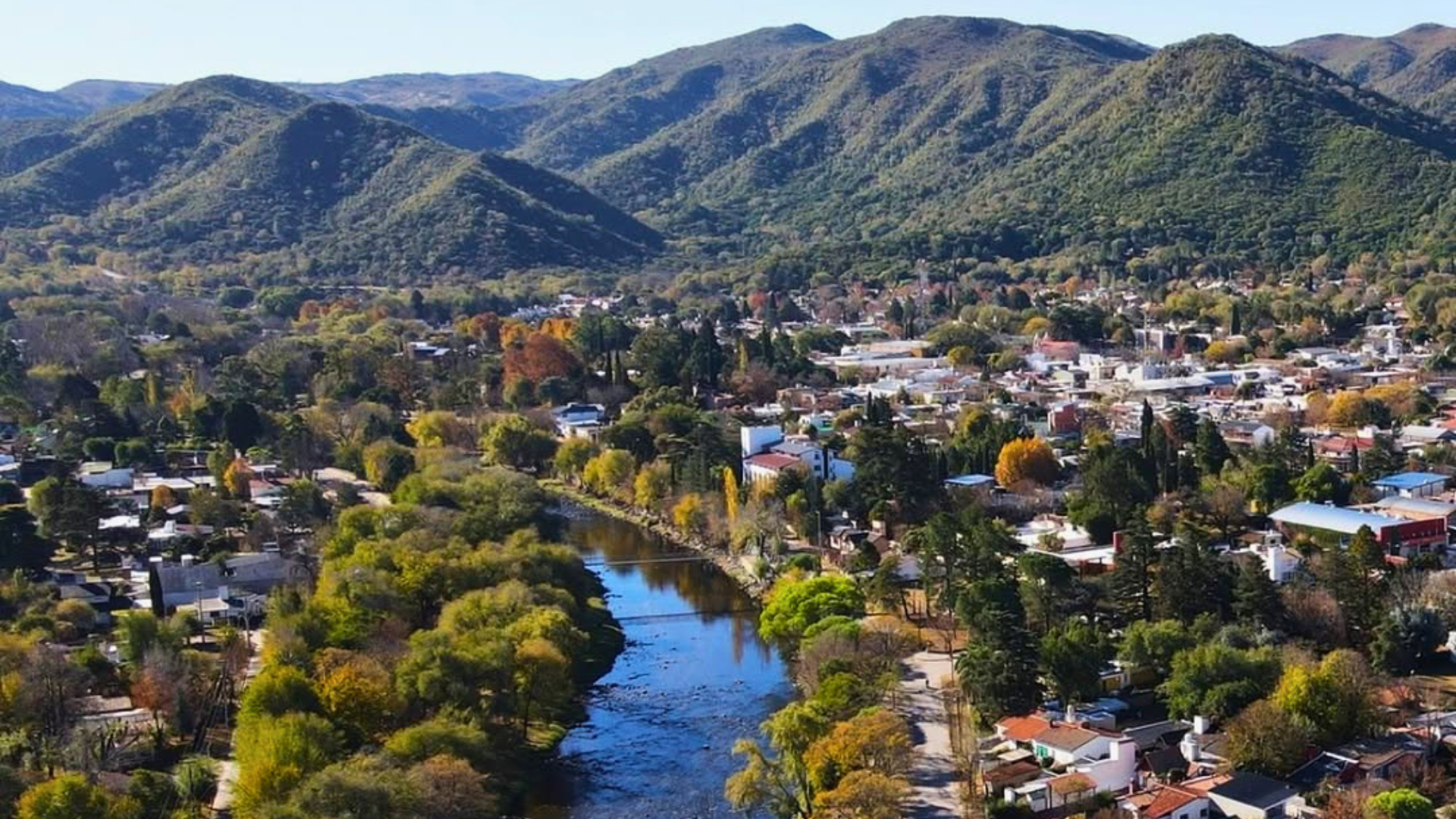 Vista aérea de Santa Rosa de Calamuchita